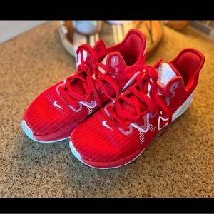 Nike Kids Red and White Sneakers